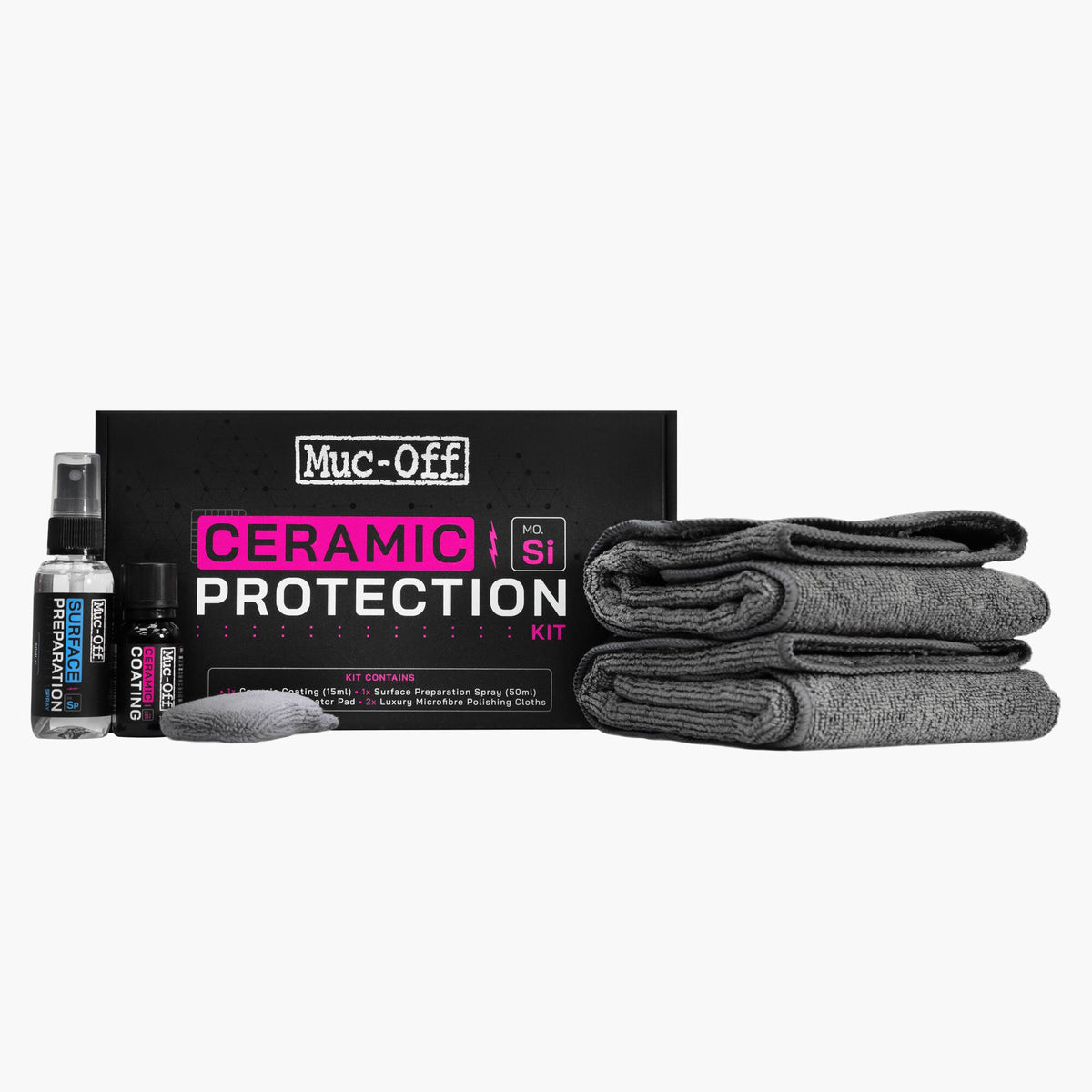 Muc-Off Ceramic Protection Kit -Ceramic Coating, Spray, Pad & Cloths