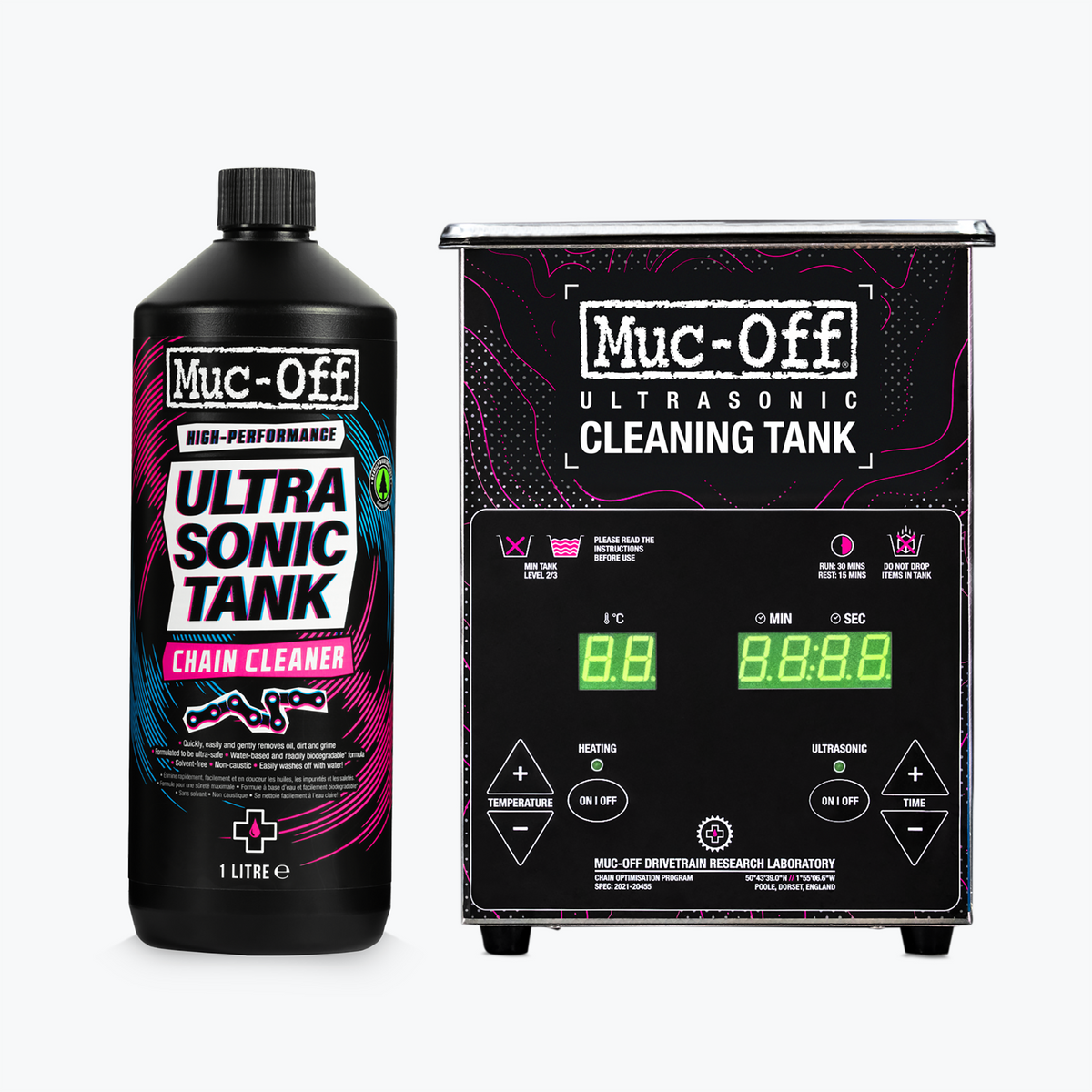 Muc-Off Ultrasonic Cleaning Tank & 1 Litre Ultrasonic Cleaner