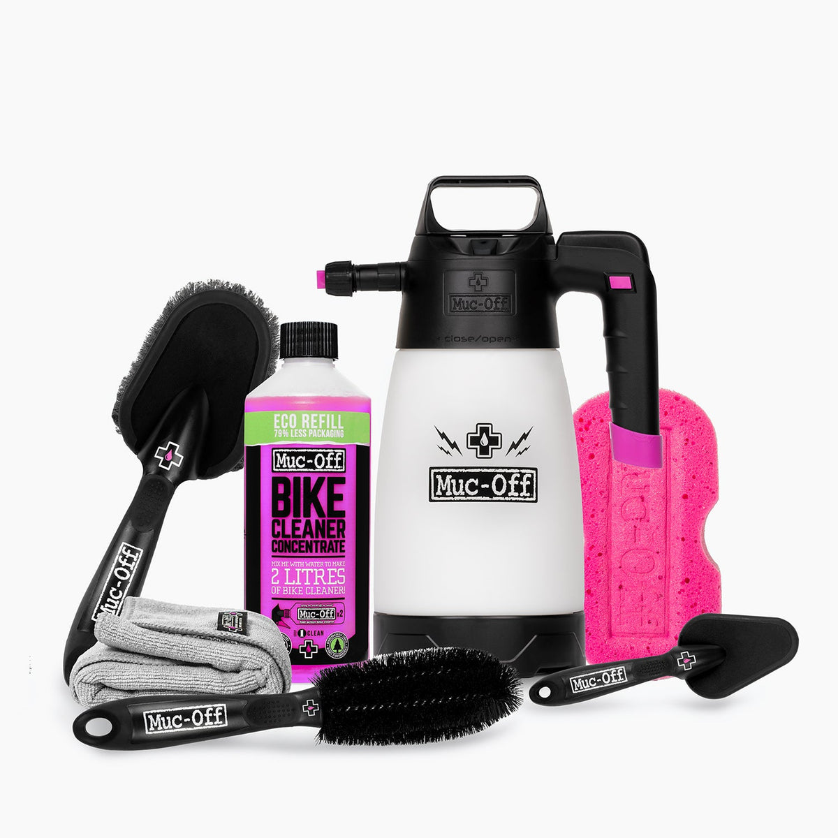 Muc-Off Foam Sprayer Kit Inc Sprayer, Cleaner, Cloth, Brushes, Spong