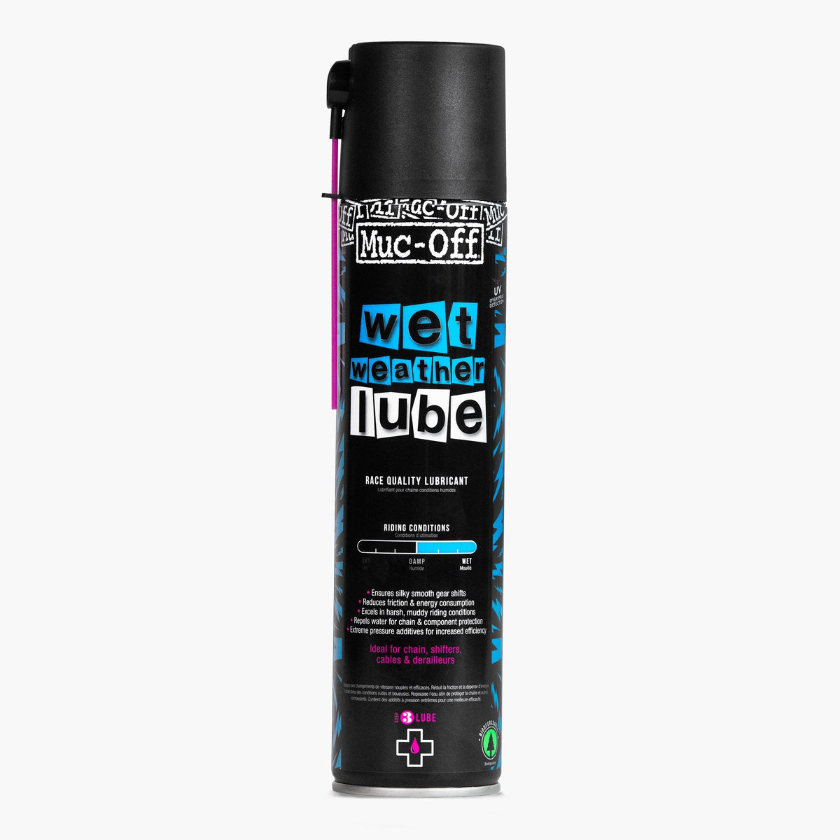 Muc-Off Wet Weather Lube Aerosol Spray Bottle 400ml